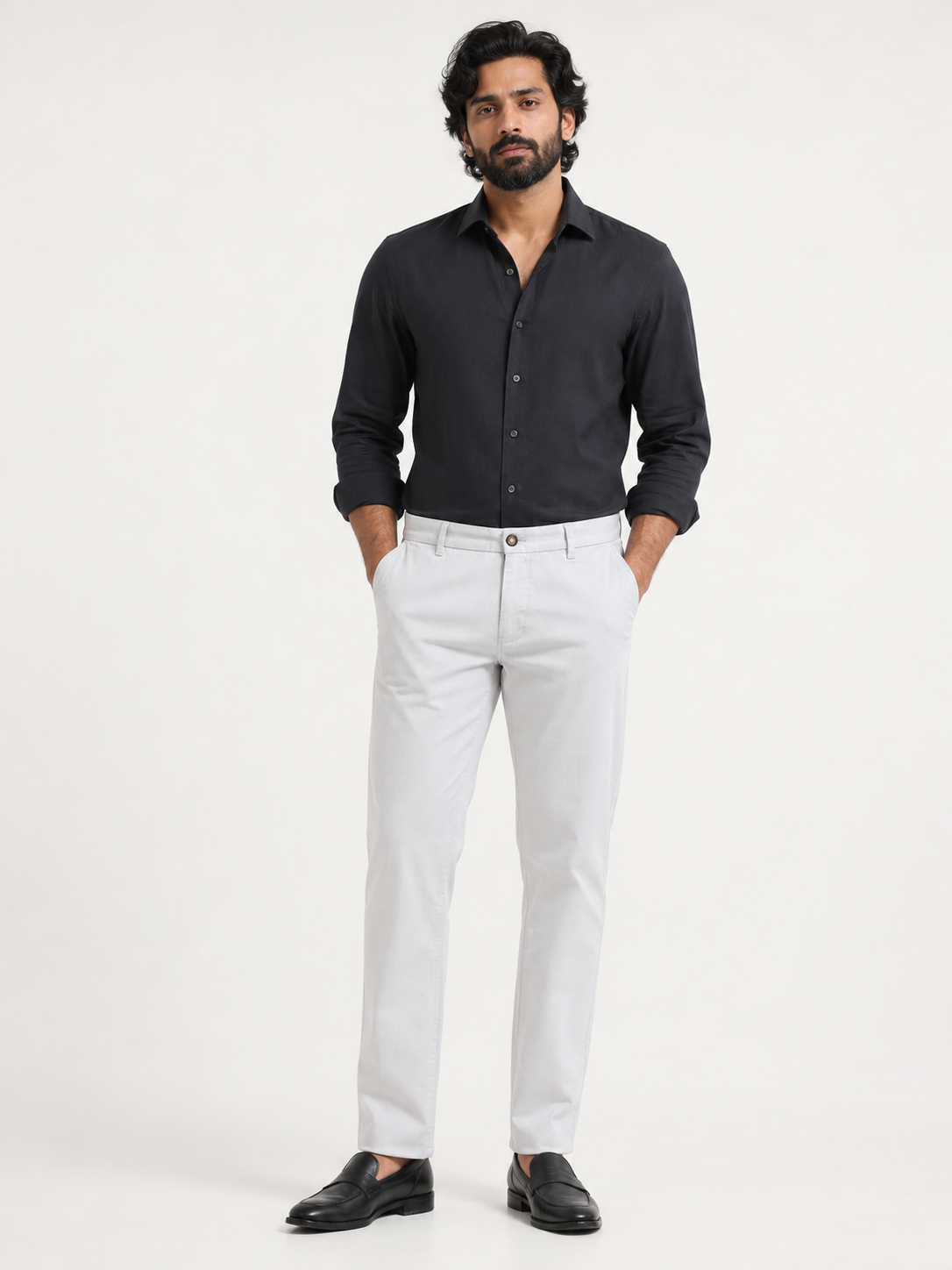 Light Grey Dobby Trouser