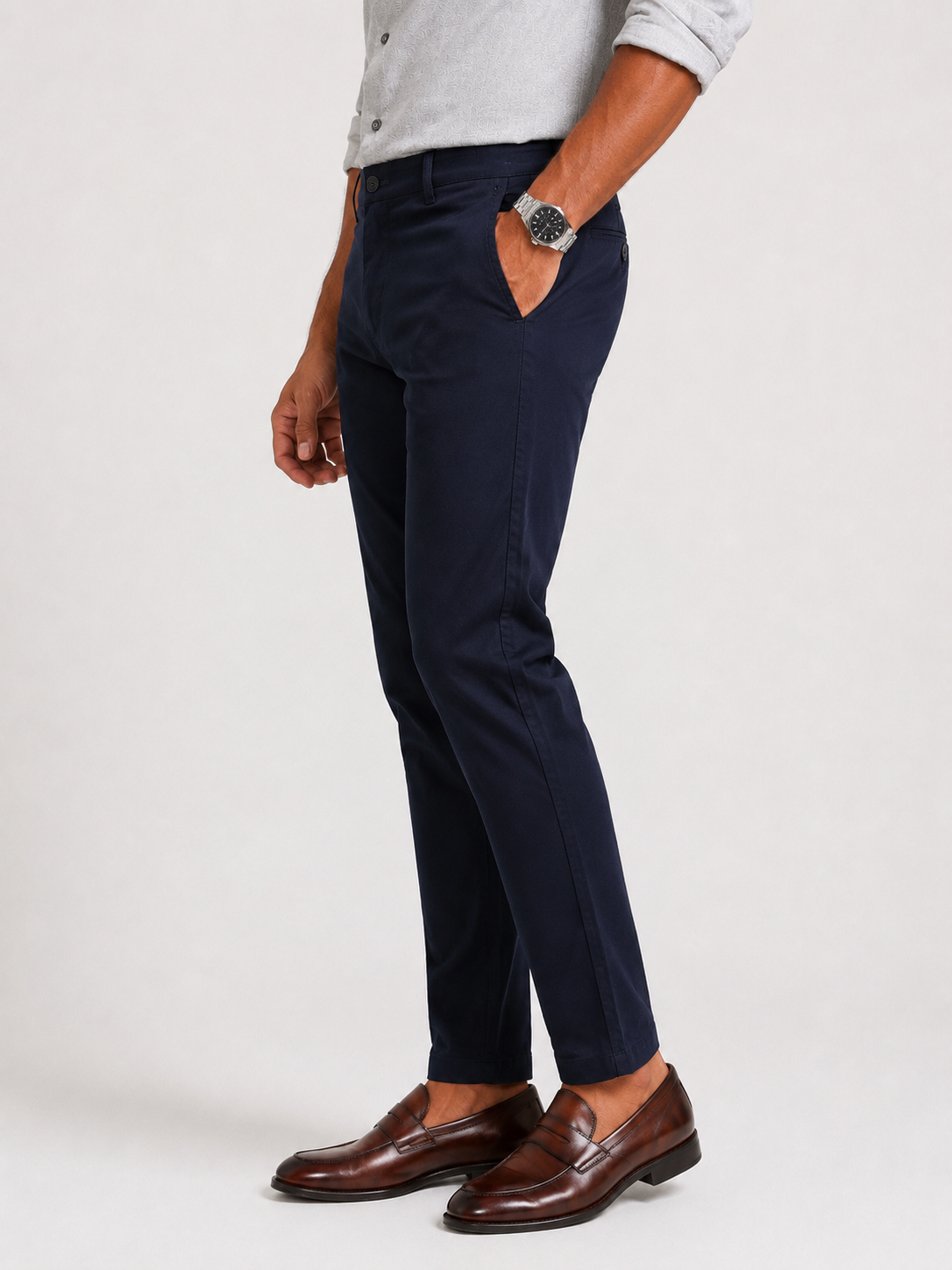 Dark Navy Gap Twill Trouser