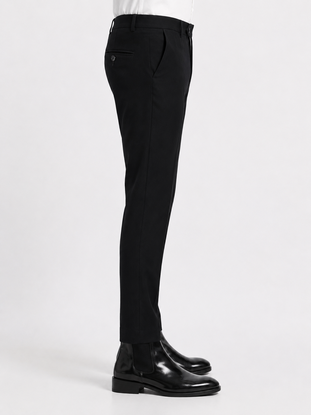 Indo Black Lachka Stretch Formal Trouser
