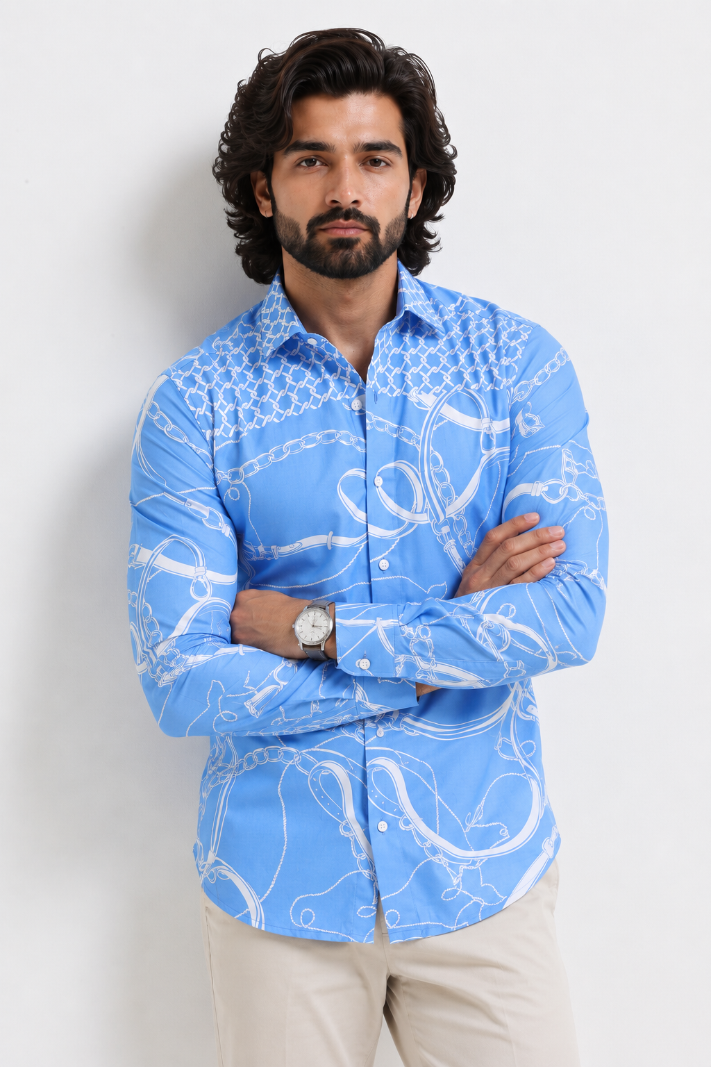 Cerulean Equestrian Artisan Shirt