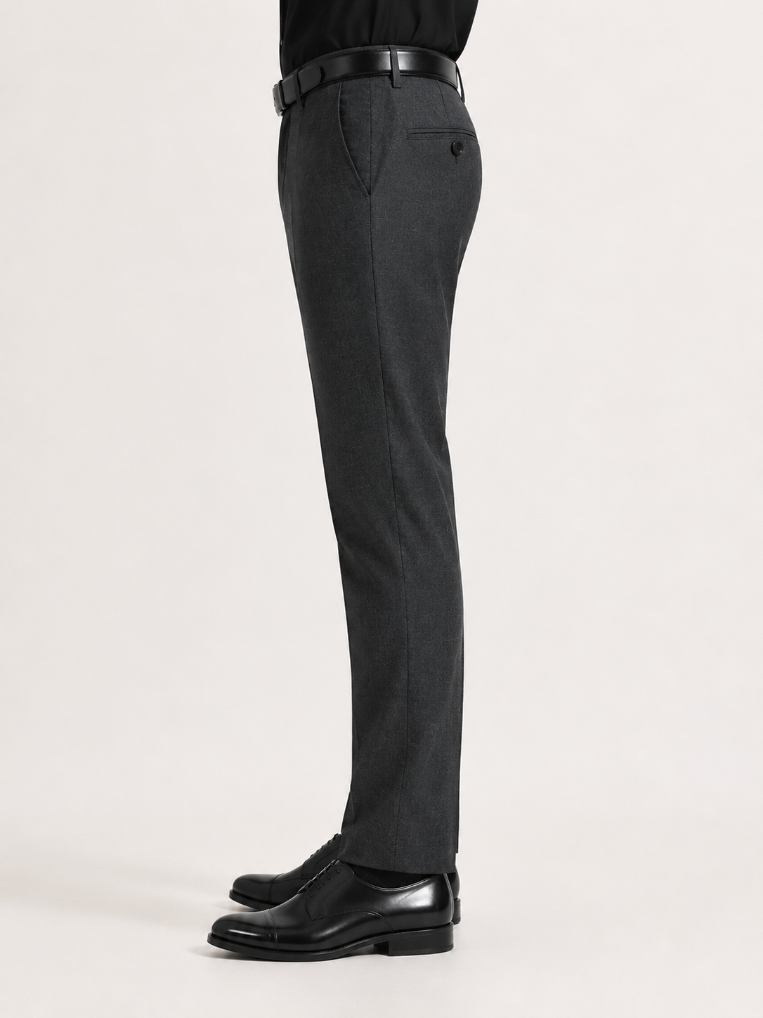 Grey 4-Way Stretch Formal Trouser
