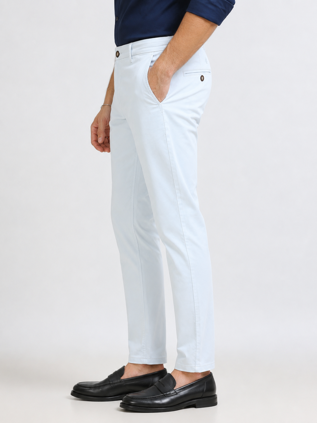 Pearl Grey Stretch Trouser