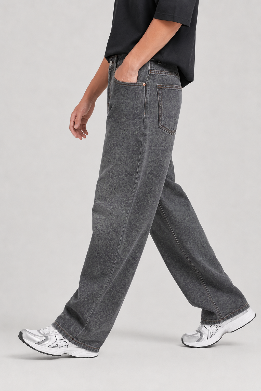 Titanium Grey Baggie Fit Denim