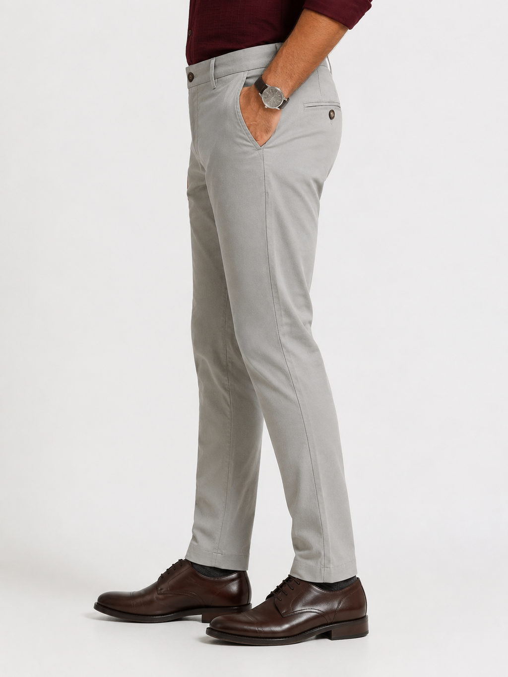 Taupe Dobby Trouser