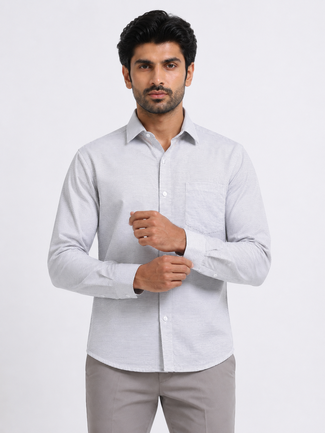 Silver Lined Jacquard Shirt