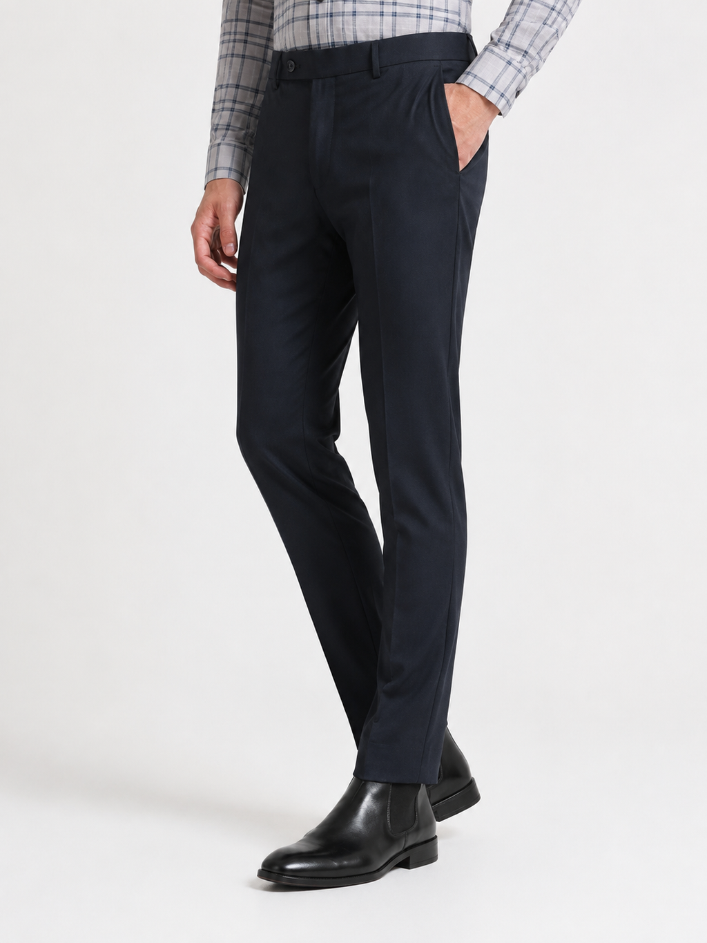 Dark Blue 4-Way Stretch Formal Trouser