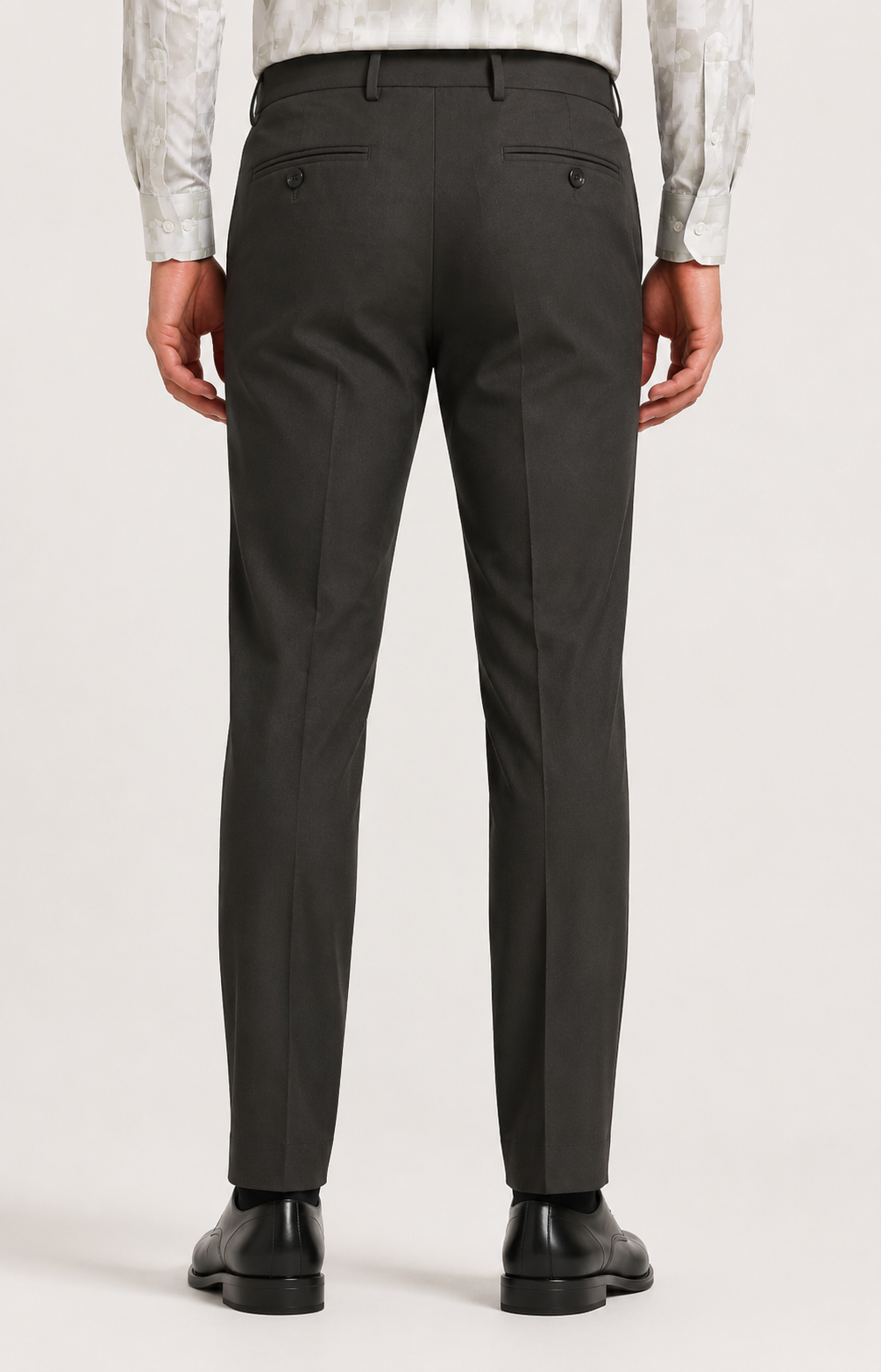 Dark Grey 4-Way Stretch Formal Trouser