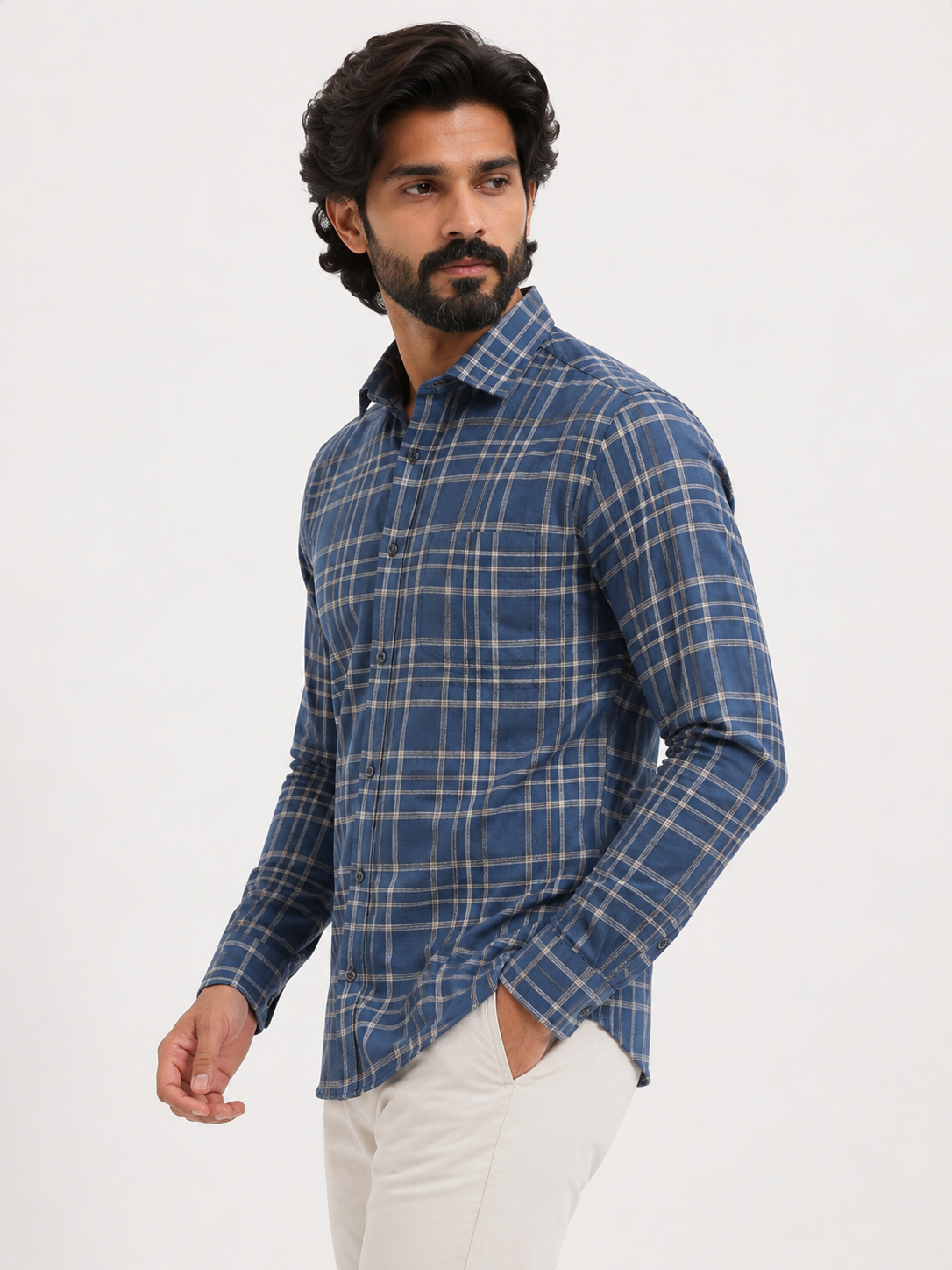Graphite Blue Jacquard Shirt