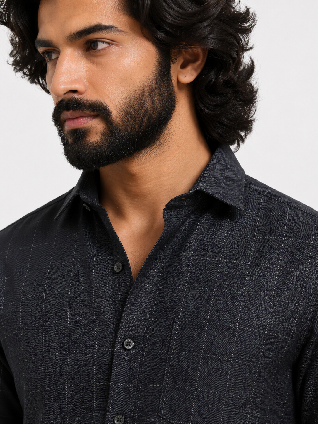 Iron Grey Jacquard Shirt