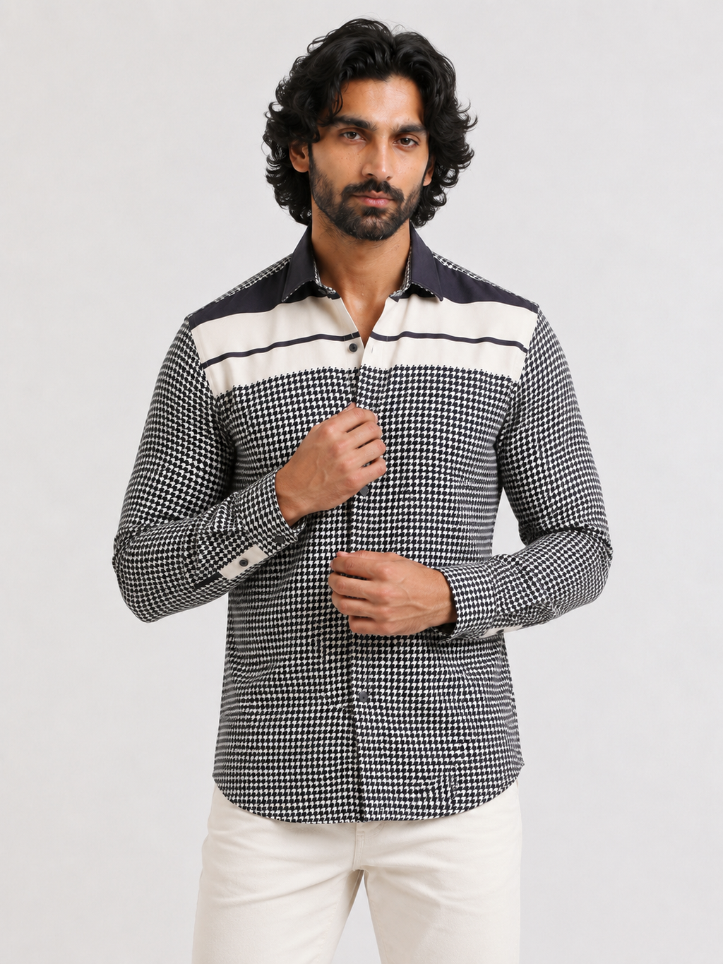 Charcoal Mosaic Luxe Shirt