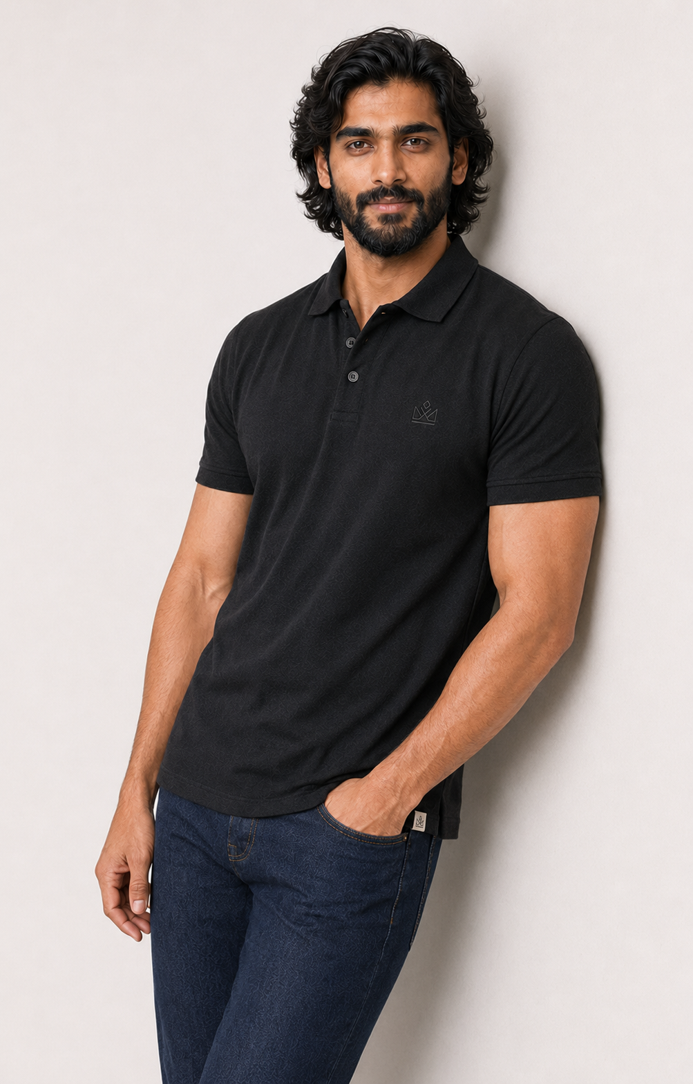Premium Black Piqué Polo T-Shirt