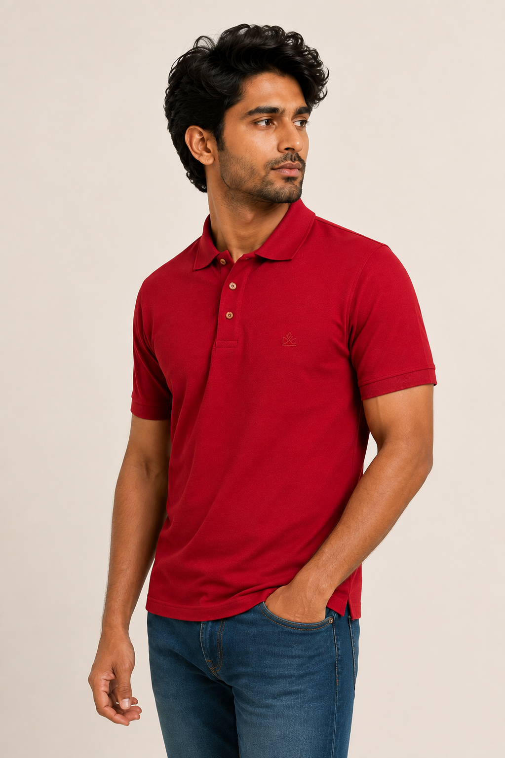 Premium Crimson Red Piqué Polo T-Shirt
