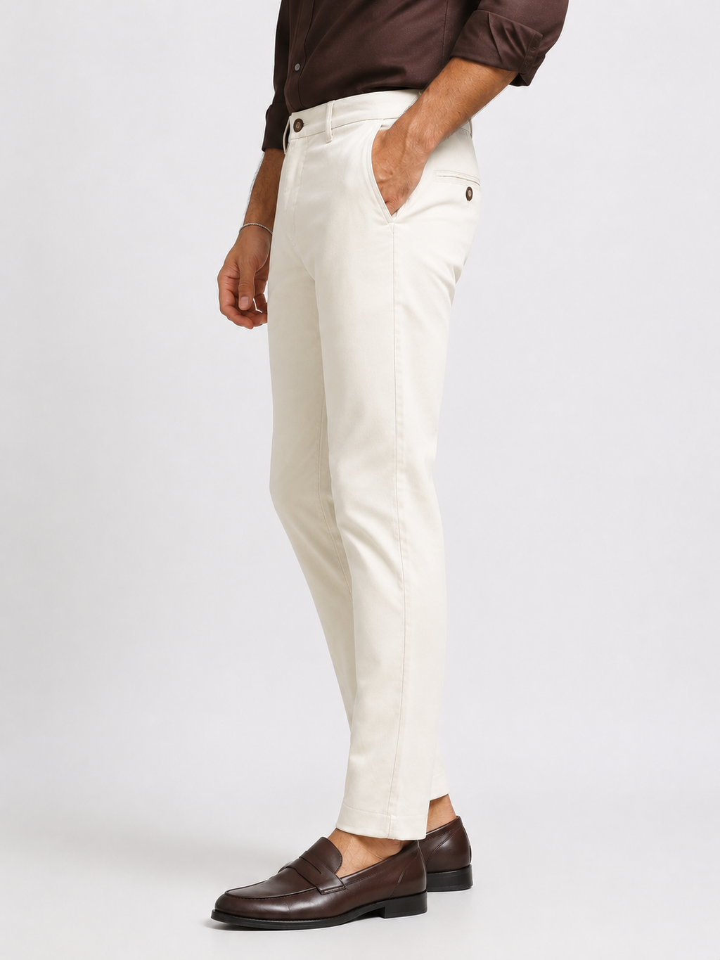 Ecru Dobby Trouser