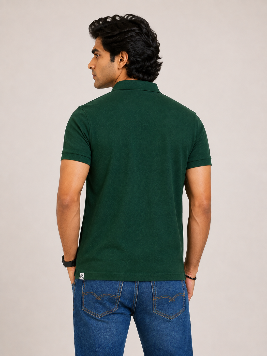 Forest Green Piqué Polo T-Shirt