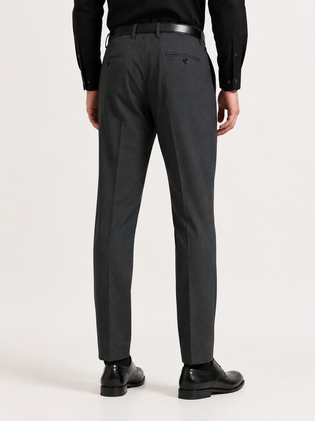 Grey 4-Way Stretch Formal Trouser
