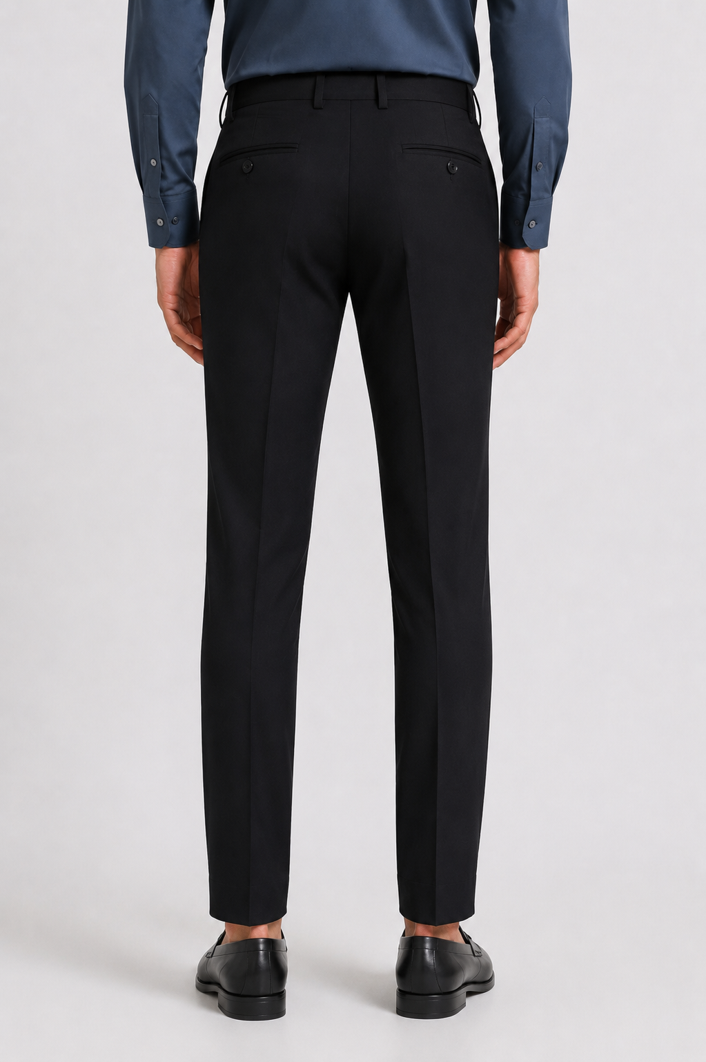 Black Essential Stretch Formal Pant