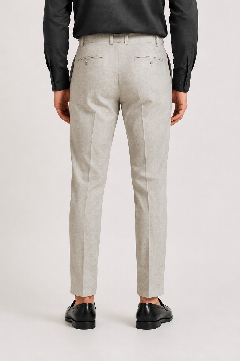 Light Grey 4-Way Stretch Formal Trouser