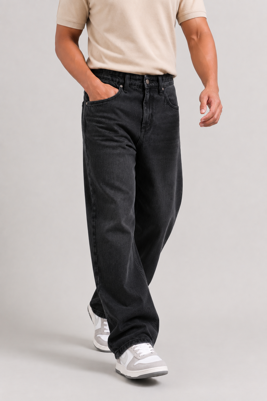 Carbon Black Baggie Fit Denim