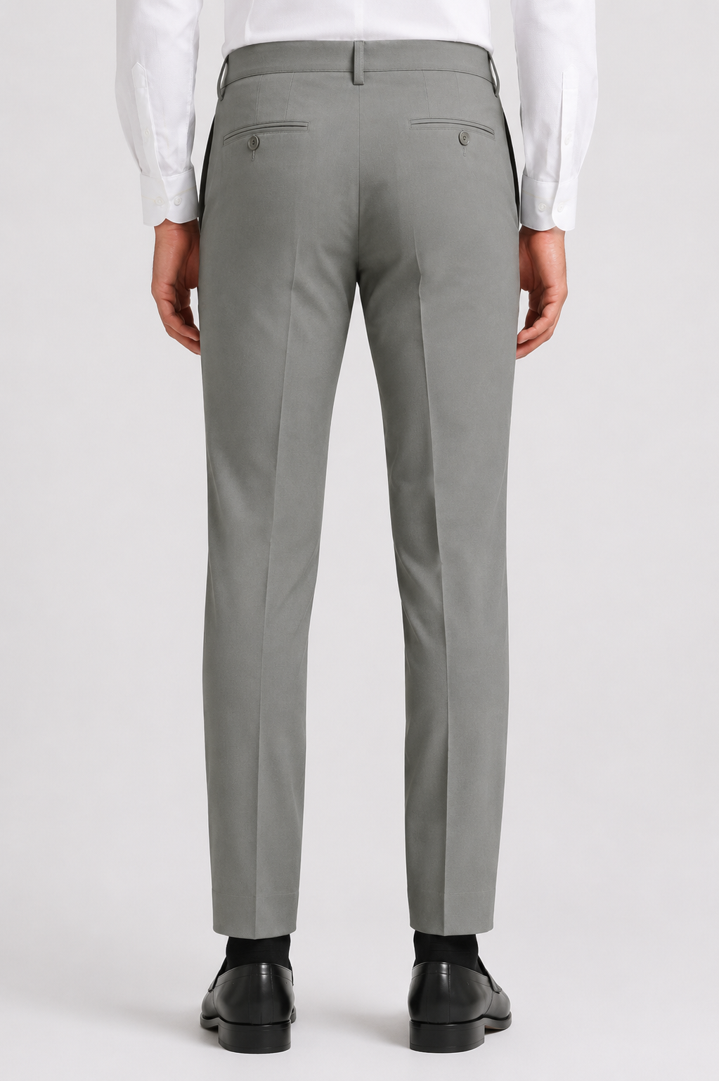 Warm Grey 4-Way Stretch Formal Trouser