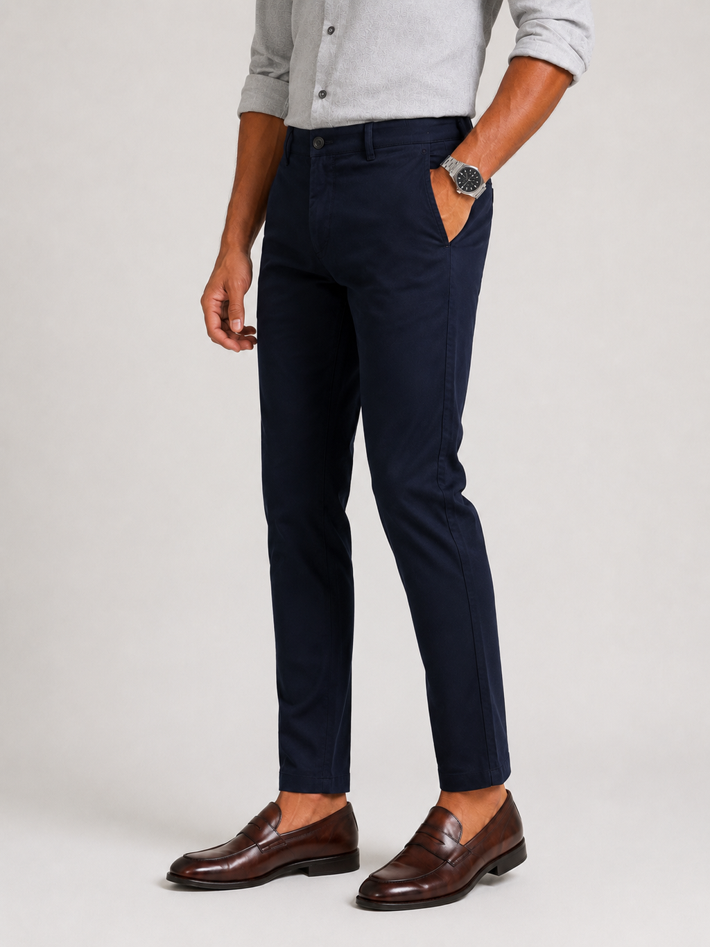 Dark Navy Gap Twill Trouser