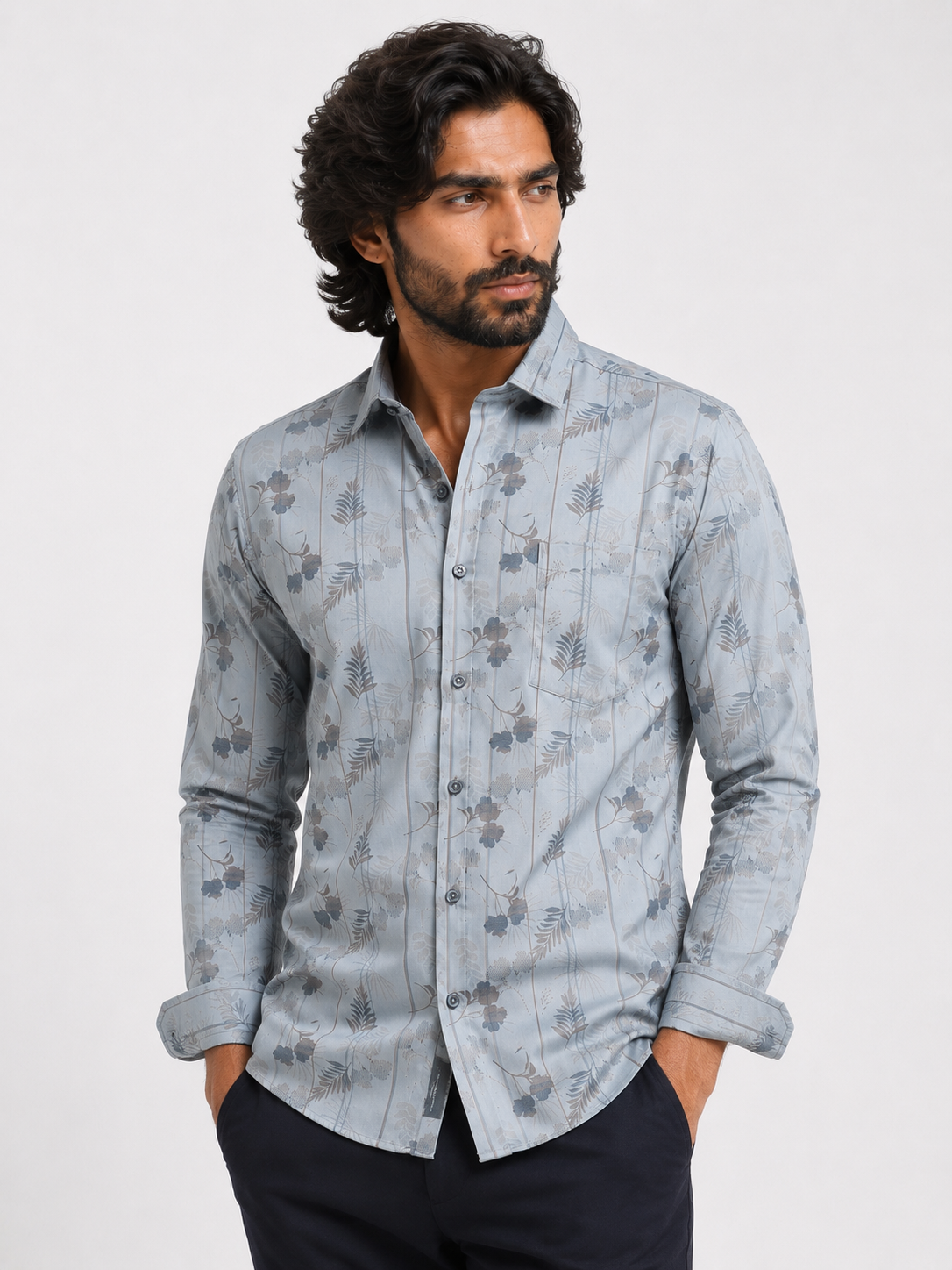 Tectonic Flora Artisan Pinstripe Shirt