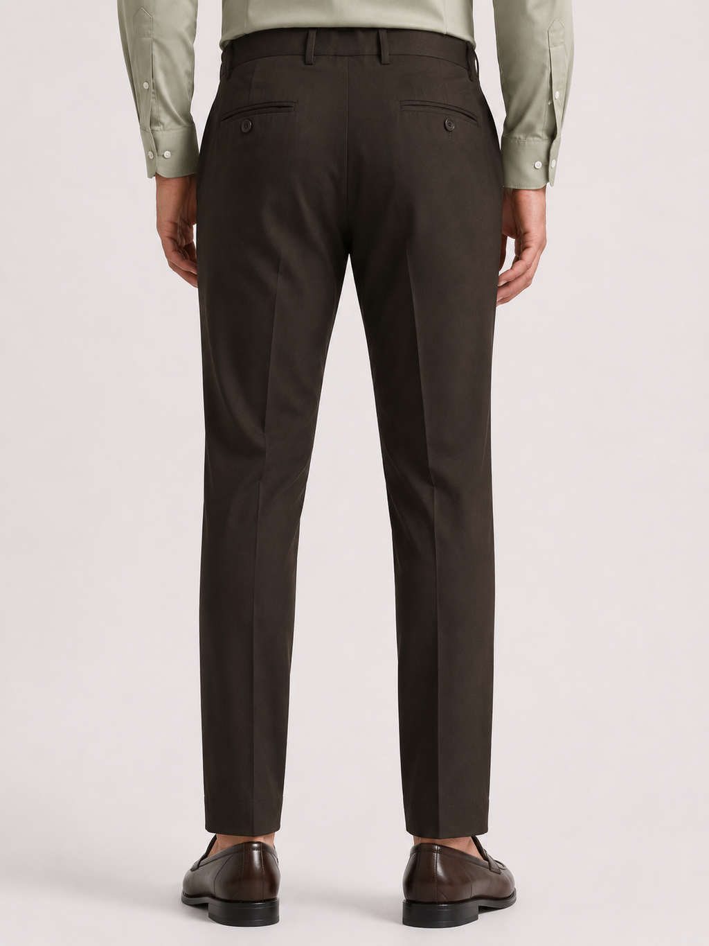 Coffee Brown 4-Way Stretch Formal Trouser