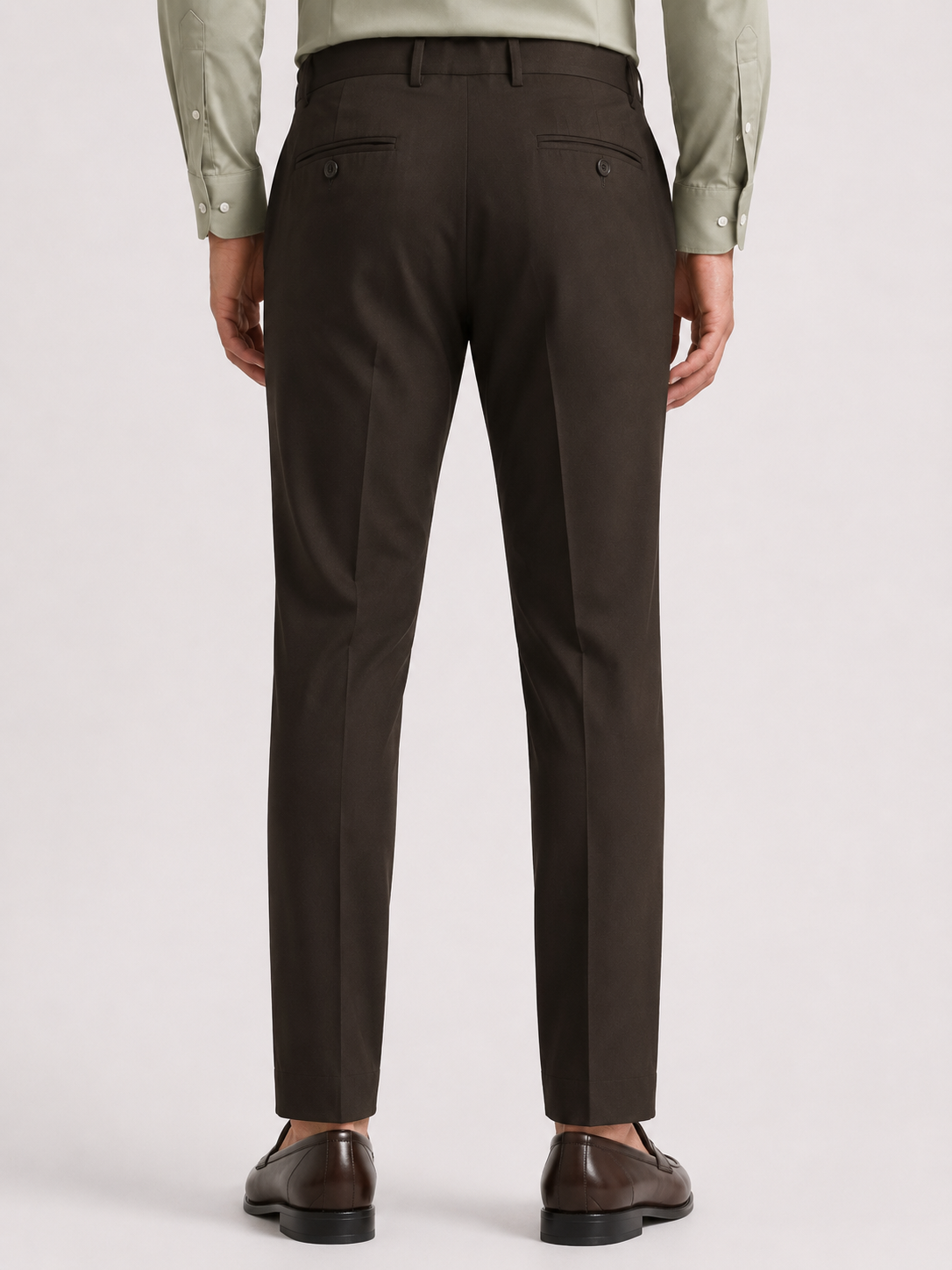 Coffee Brown 4-Way Stretch Formal Trouser