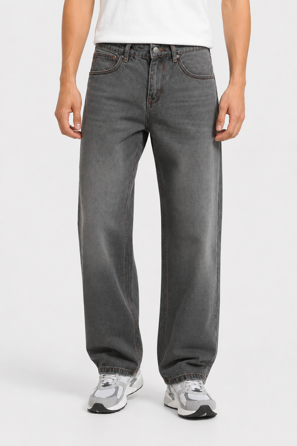 Smoke Grey Baggie Fit Denim