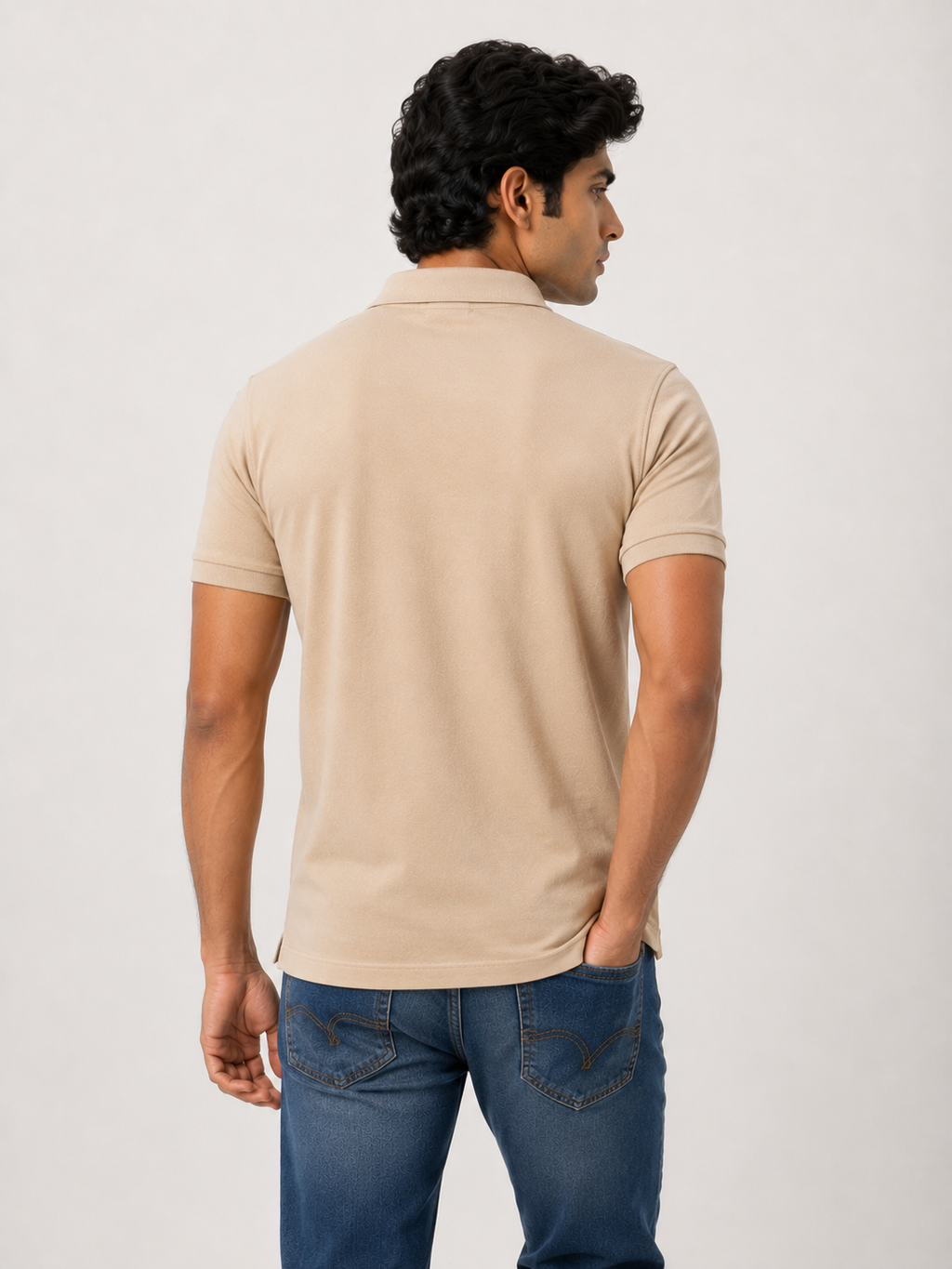 Premium Beige Piqué Polo T-Shirt