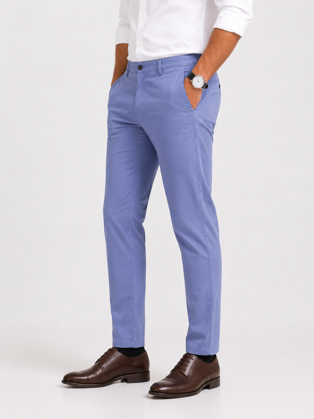 Airforce Blue Cotton Trousers
