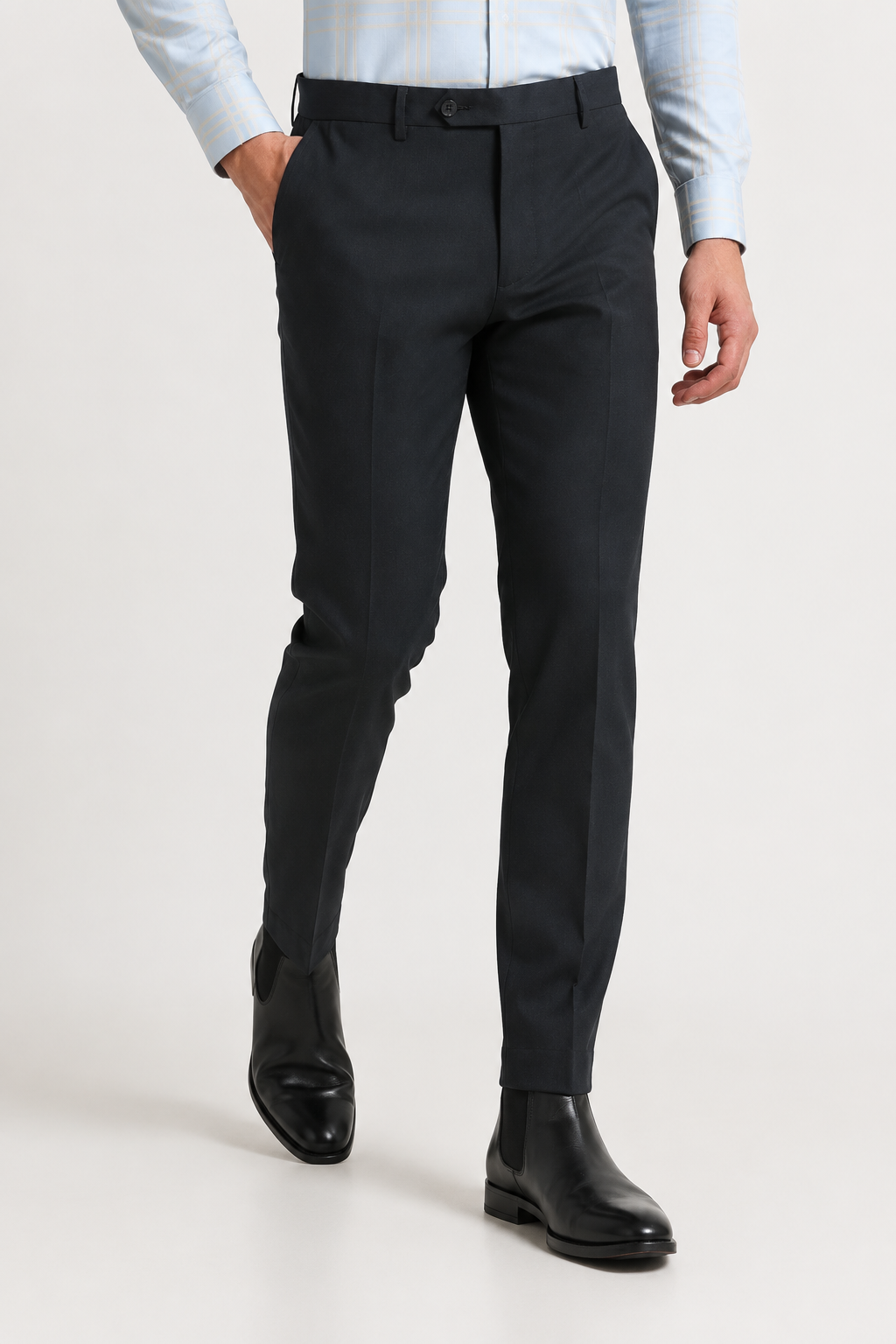 Blue 4-Way Stretch Formal Trouser