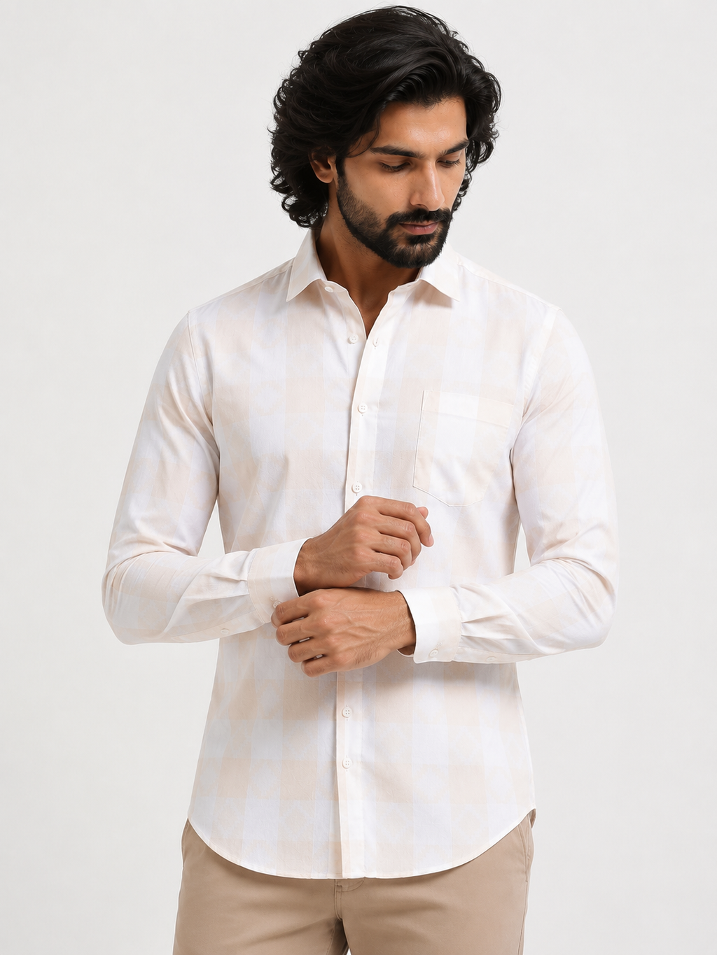Sandblock Luxe Check Jacquard Shirt