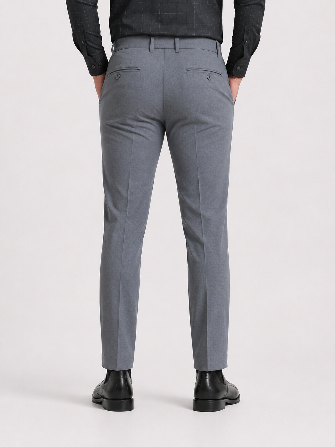 Slate Grey 4-Way Stretch Formal Trouser
