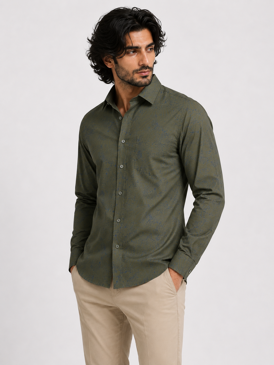 Obsidian Olive Artisan Shirt