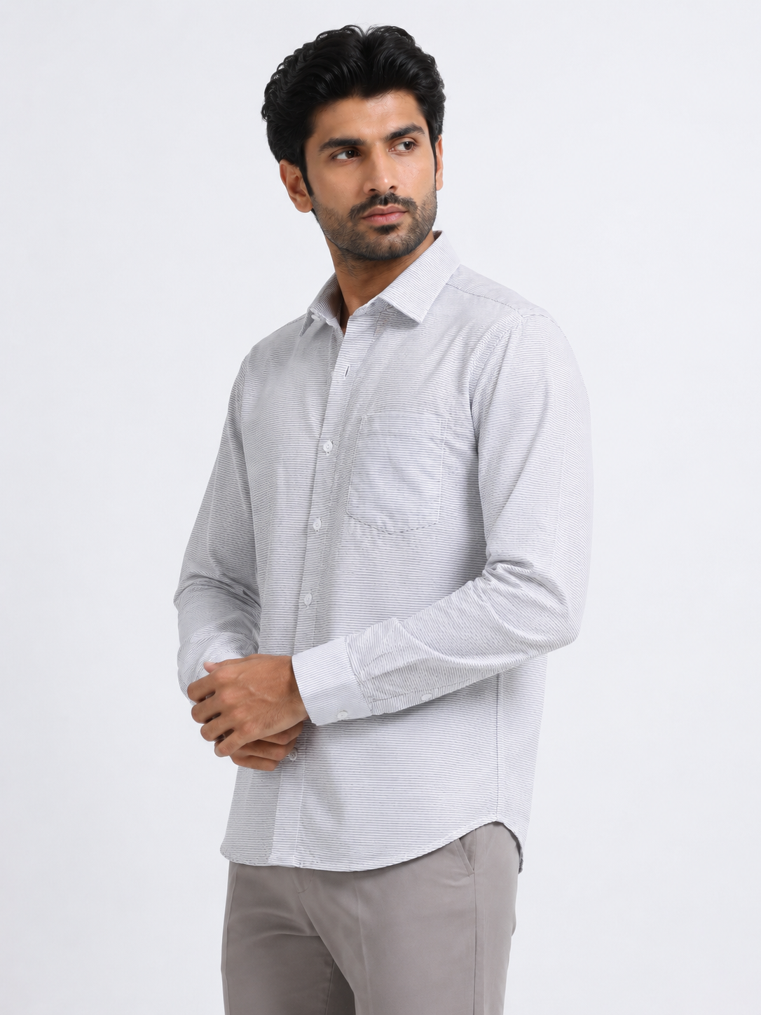 Silver Lined Jacquard Shirt