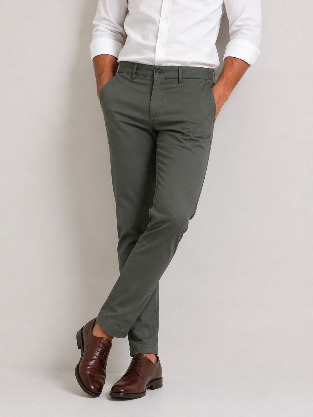 Olive Gap Twill Trousers