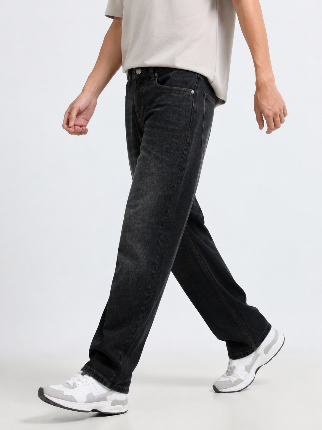 Faded Black Baggie Fit Denim