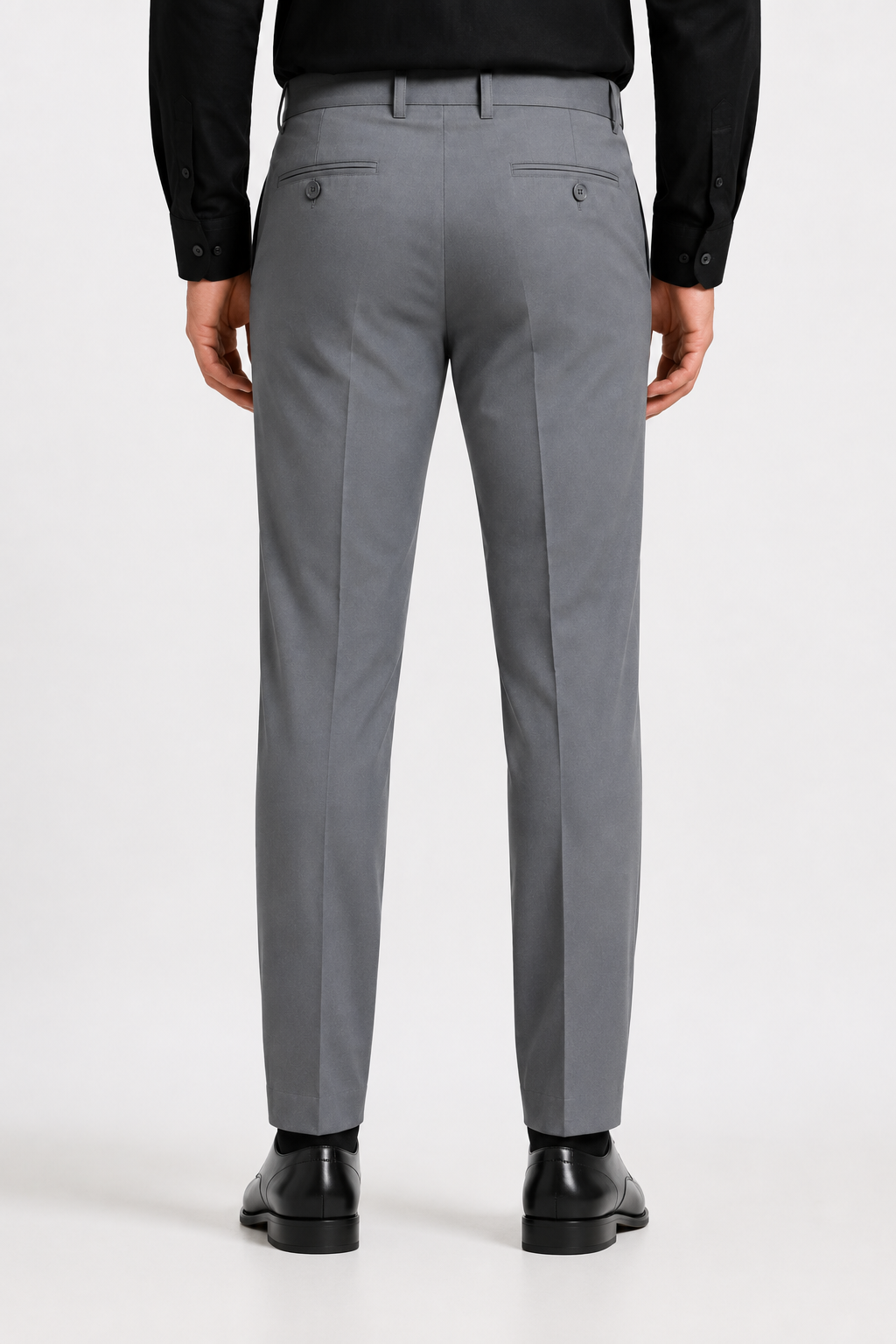 Elephant Grey 4-Way Stretch Formal Trouser