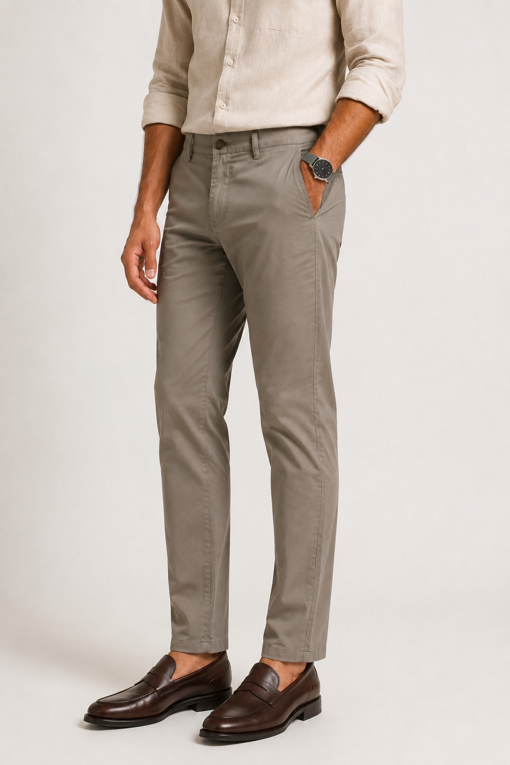 Light Khaki Twill Trouser