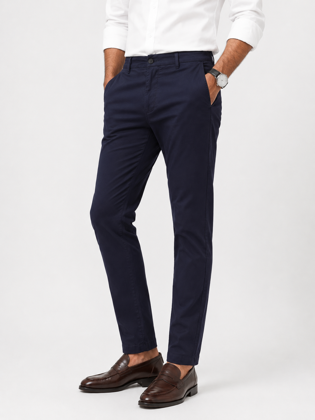 Dark Blue Cotton Trousers