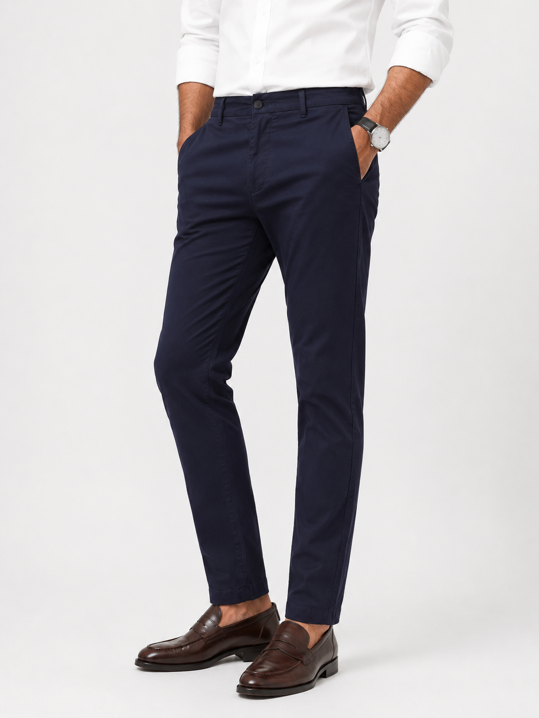 Dark Blue Cotton Trousers