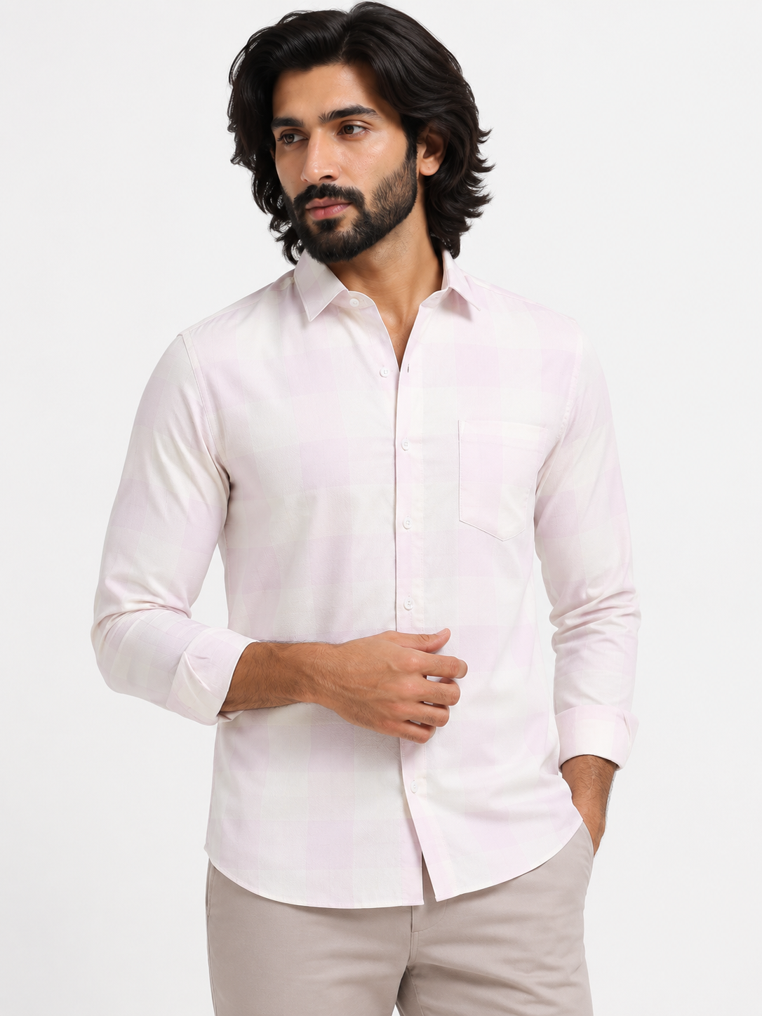 Pastel Prism Check Jacquard Shirt
