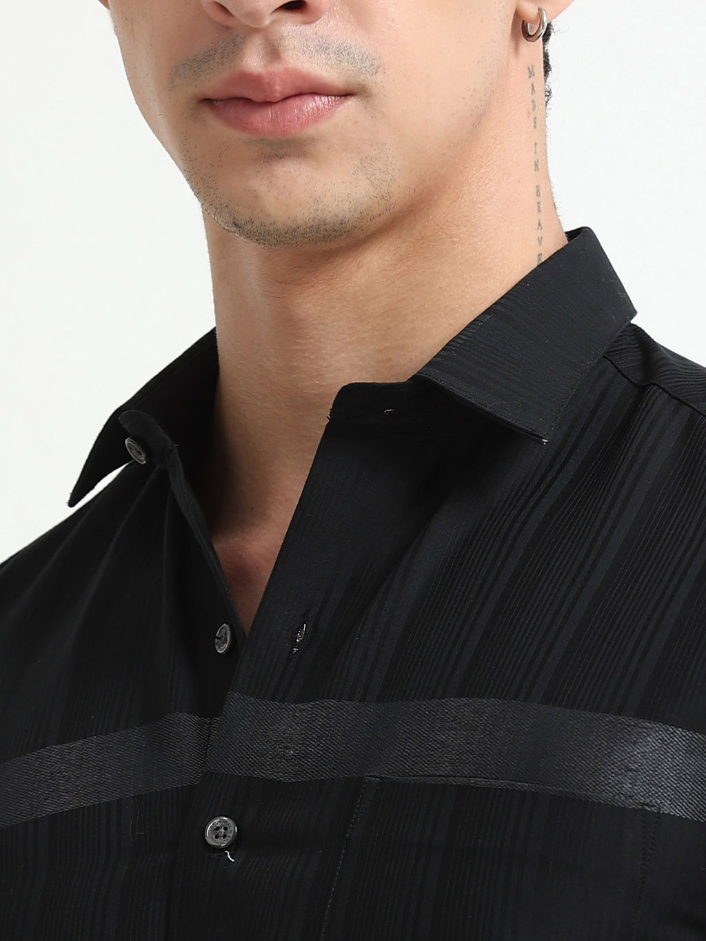 Midnight Linear Signature Jacquard Shirt