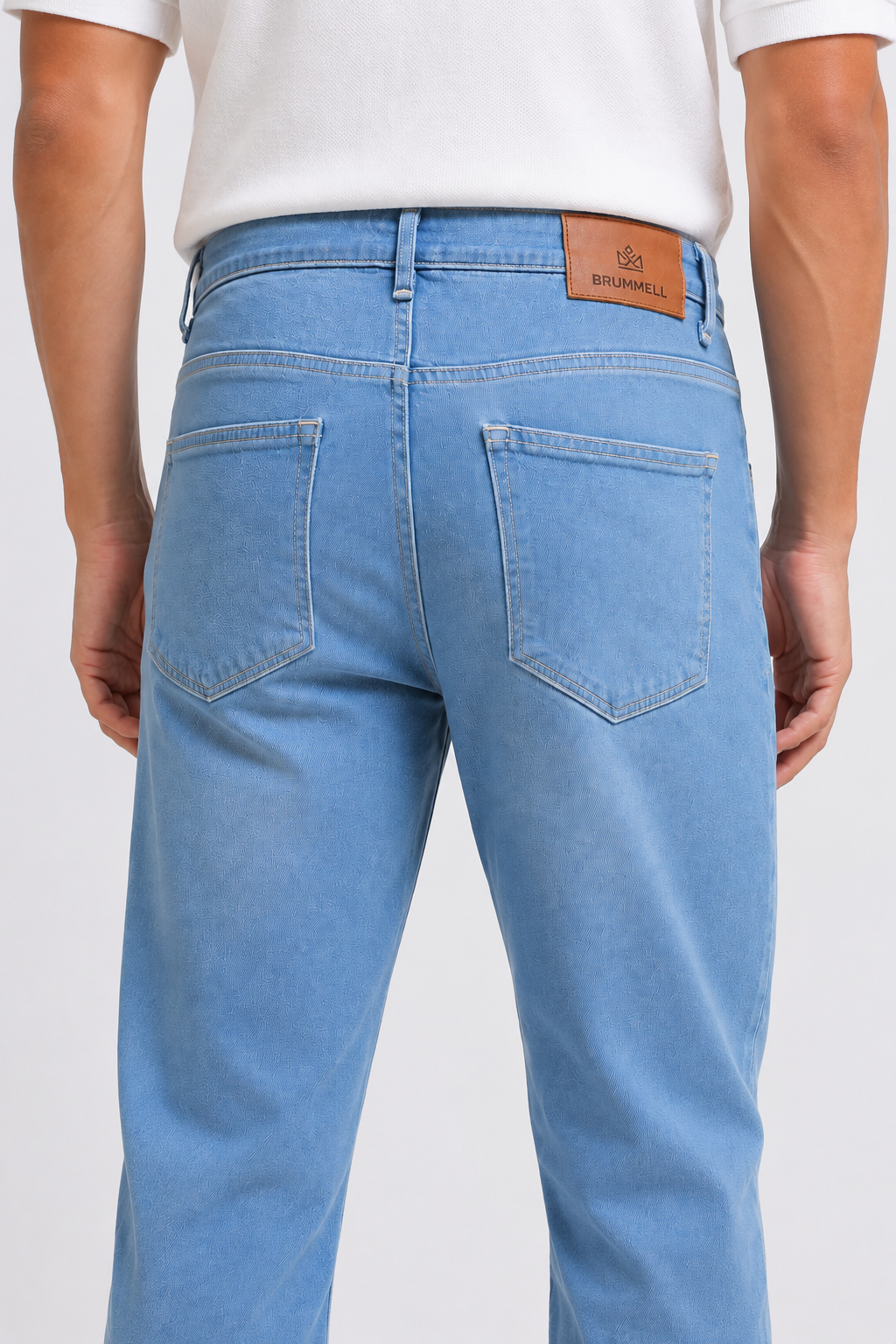 Powder Blue Wash Slim Fit Denim
