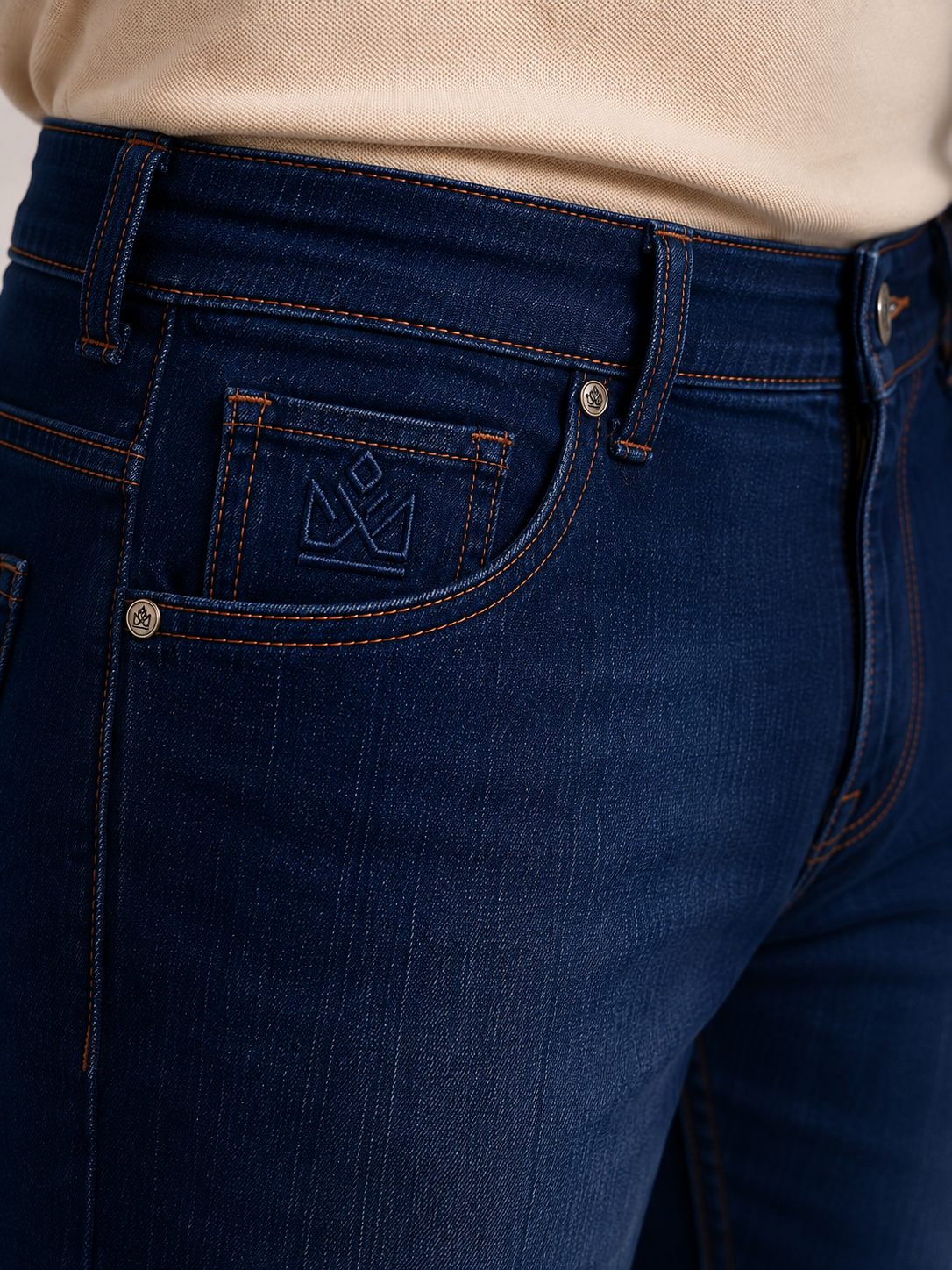 Medium Dark Blue Slim Fit Denim