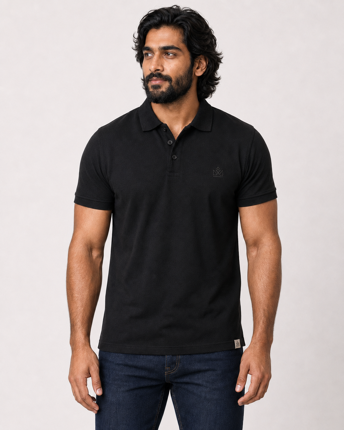 Premium Black Piqué Polo T-Shirt