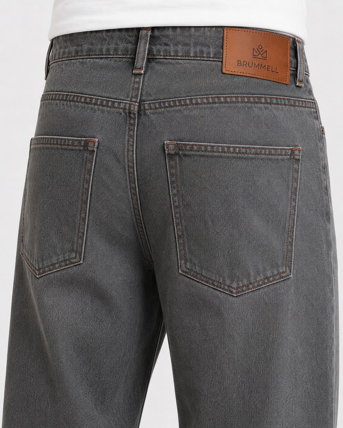 Smoke Grey Baggie Fit Denim