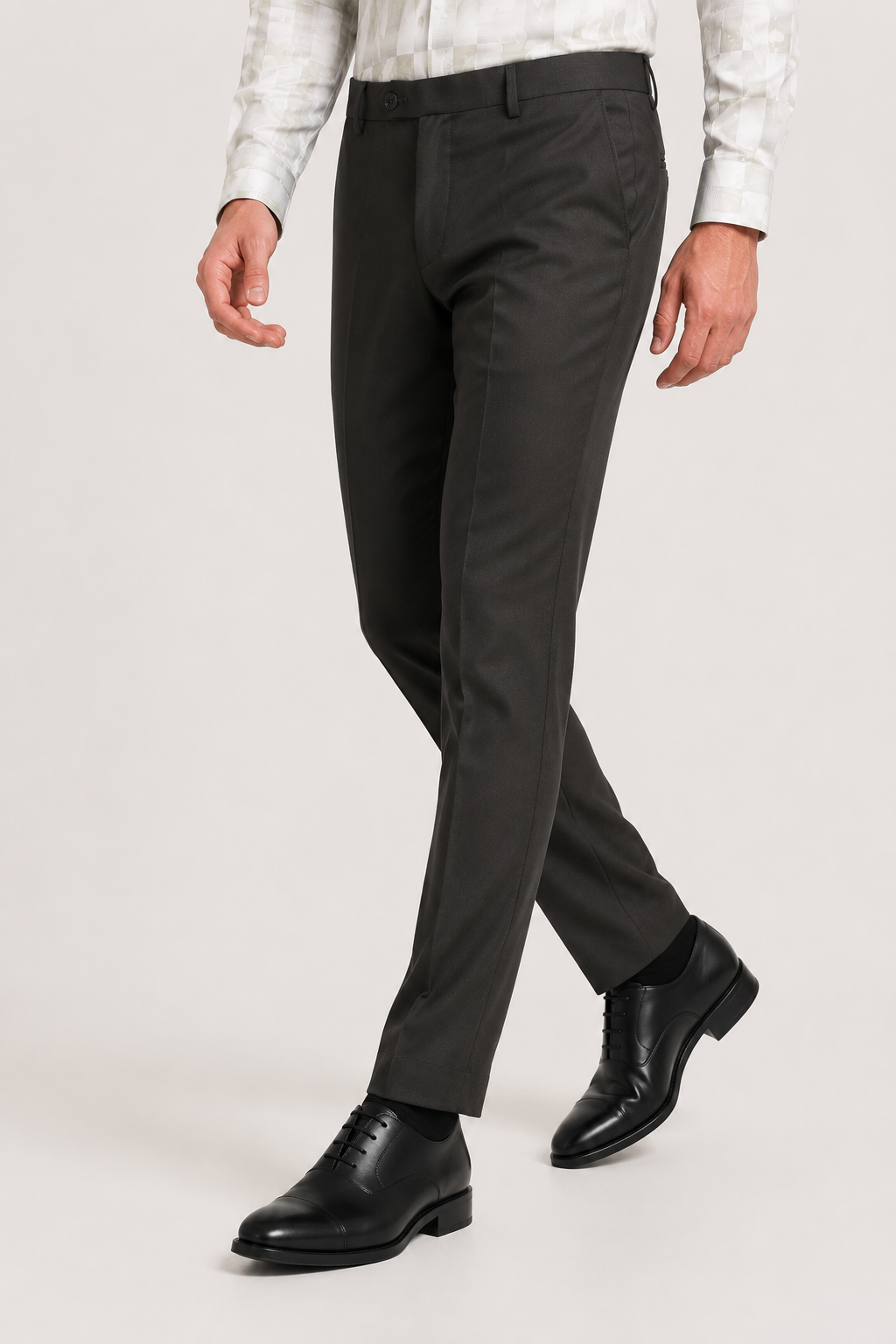 Dark Grey 4-Way Stretch Formal Trouser