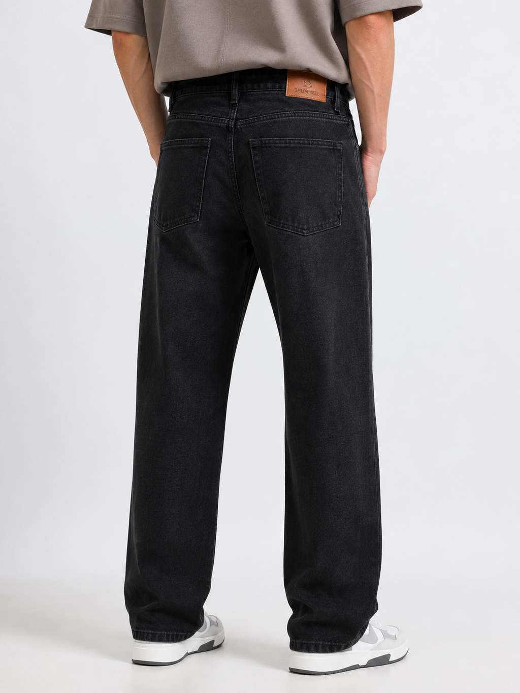 Charcoal Black Baggie Fit Denim