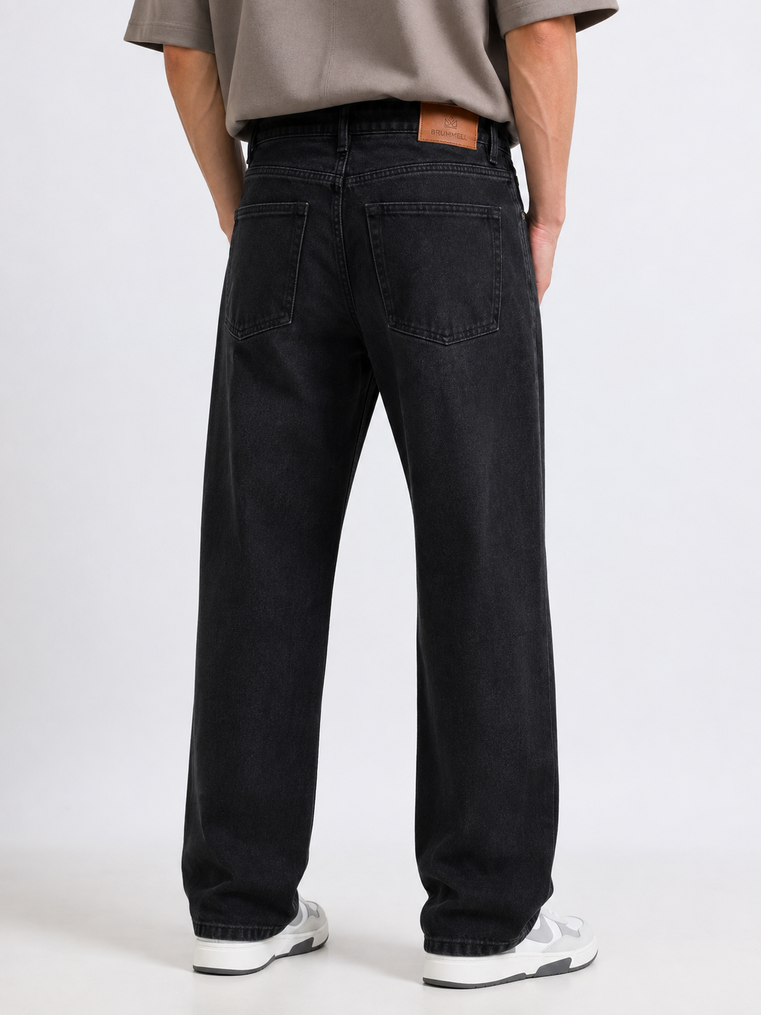 Charcoal Black Baggie Fit Denim
